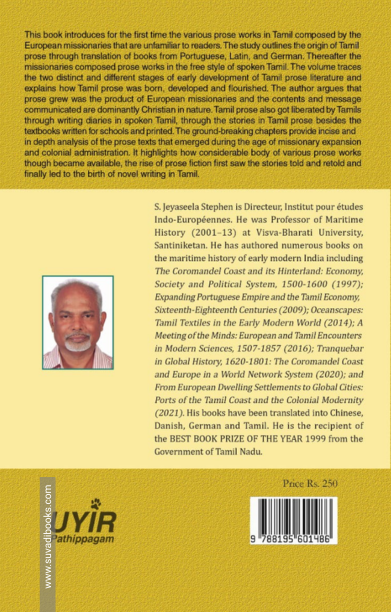 A History Of Tamil Prose Through Missionary Texts, Native Diaries, Printed Stories And Colonial Textbooks