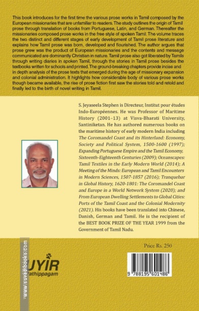 A History Of Tamil Prose Through Missionary Texts, Native Diaries, Printed Stories And Colonial Textbooks